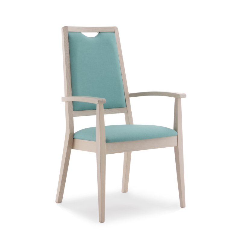 Stacking armchair with high backrest 274_1HS