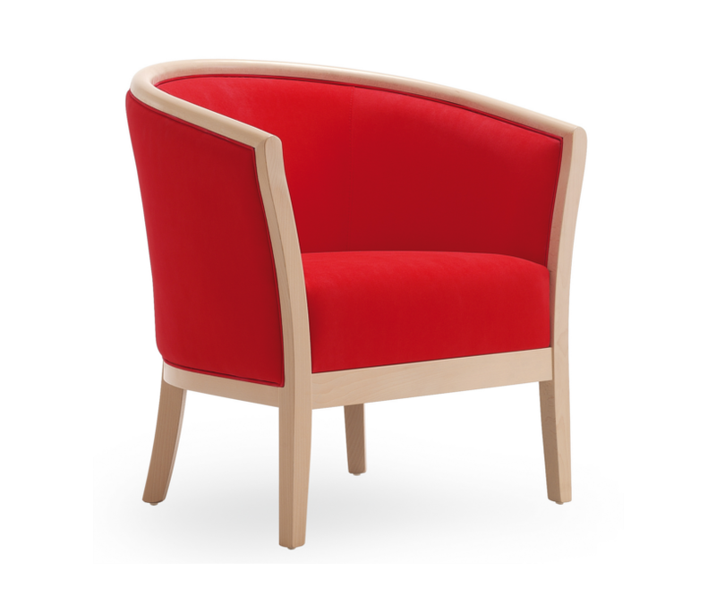 Tub chair with armrests fully upholstered 505