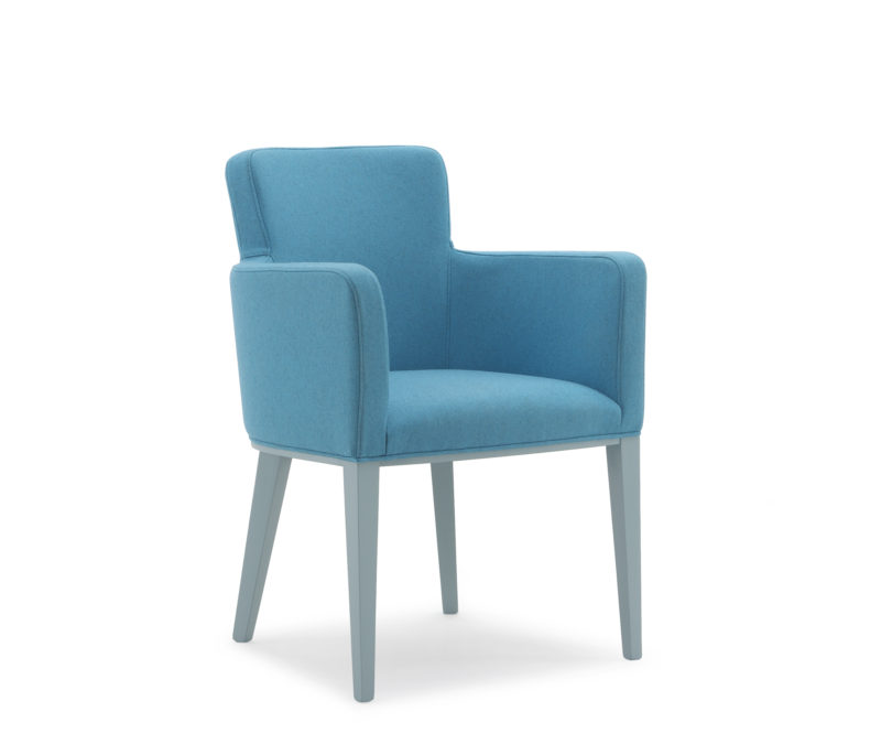 Tub chair with armrests fully upholstered 508