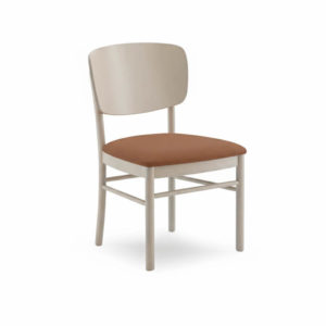 Sedia con sedile debordante